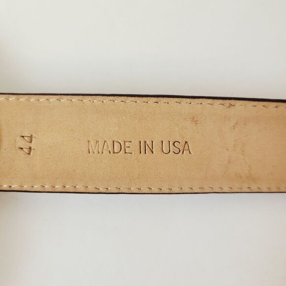 Belt Master Genuine Italian Leather Made In USA Exotic Embossed Size 44 Belt - Picture 10 of 11